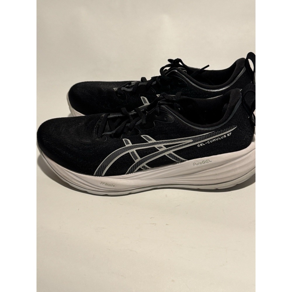 Asics Gel-Cumulus 27 Mens Size 12.5 Black White Athletic Running Shoes Sneakers